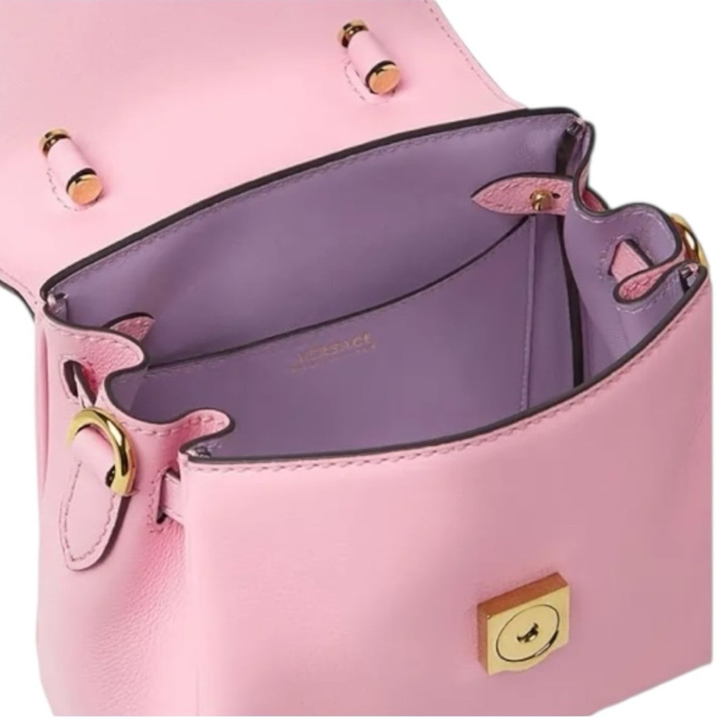 Versace Baby Pink Leather Top Handle Bag NWT