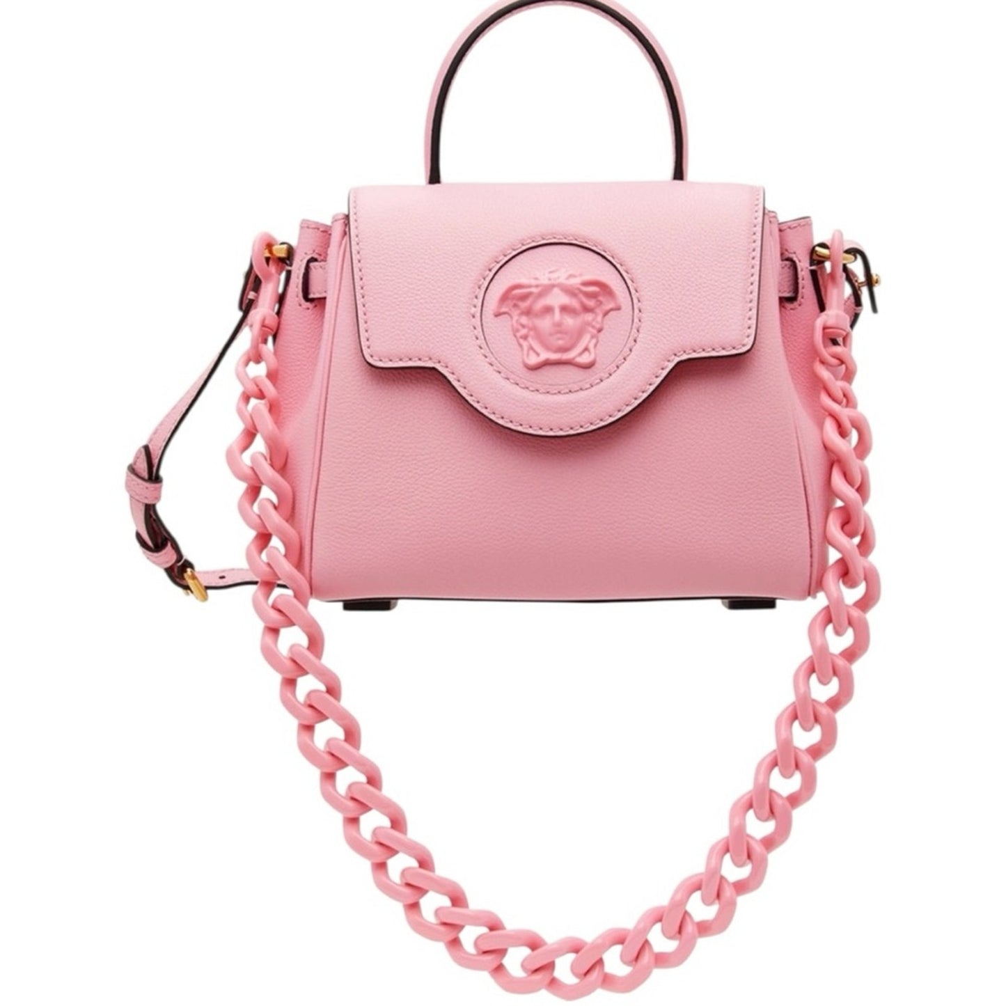 Versace Baby Pink Leather Top Handle Bag NWT