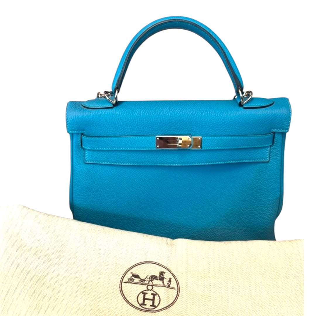 Hermes Kelly 32 BLUE IZMIR CLEMENCE