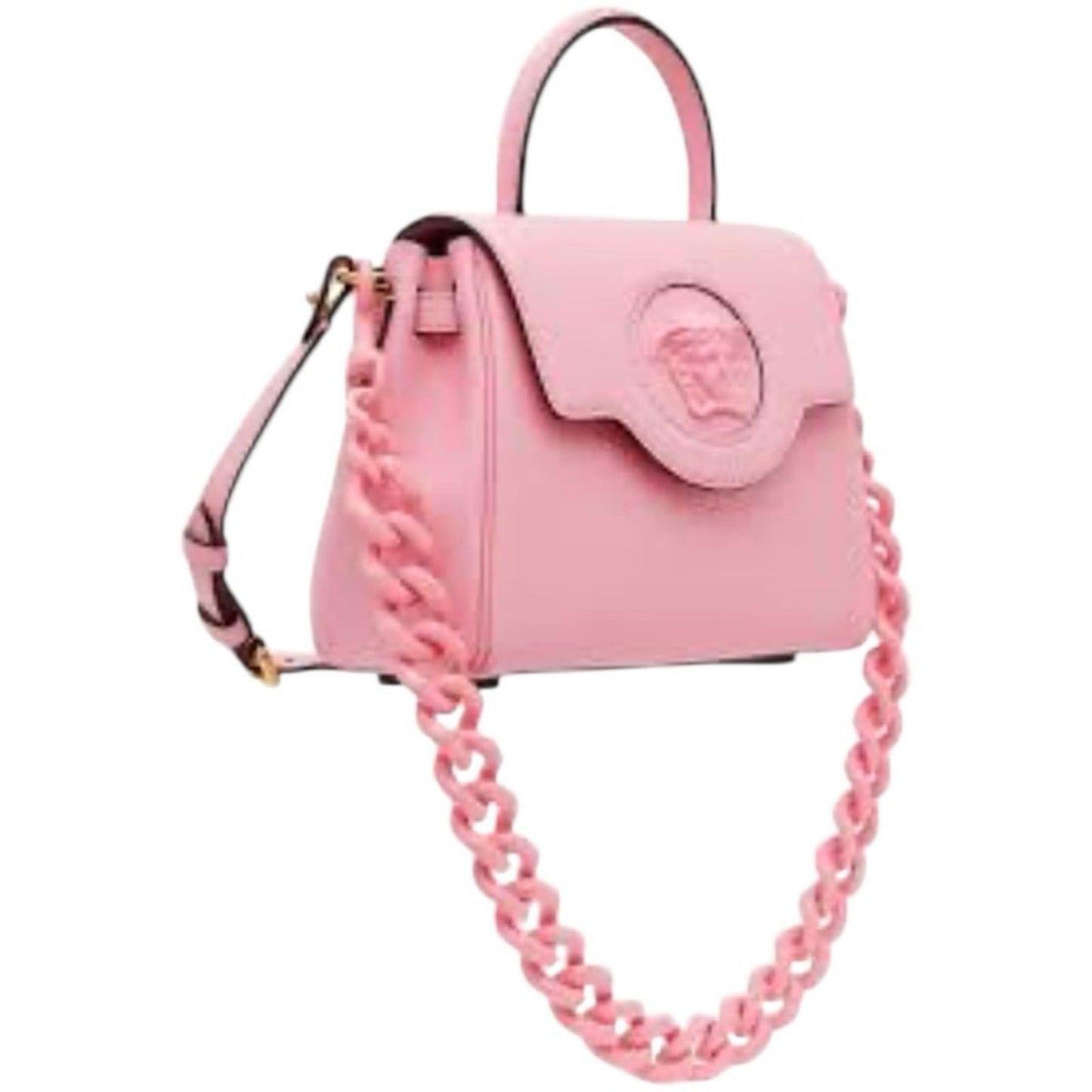Versace Baby Pink Leather Top Handle Bag NWT