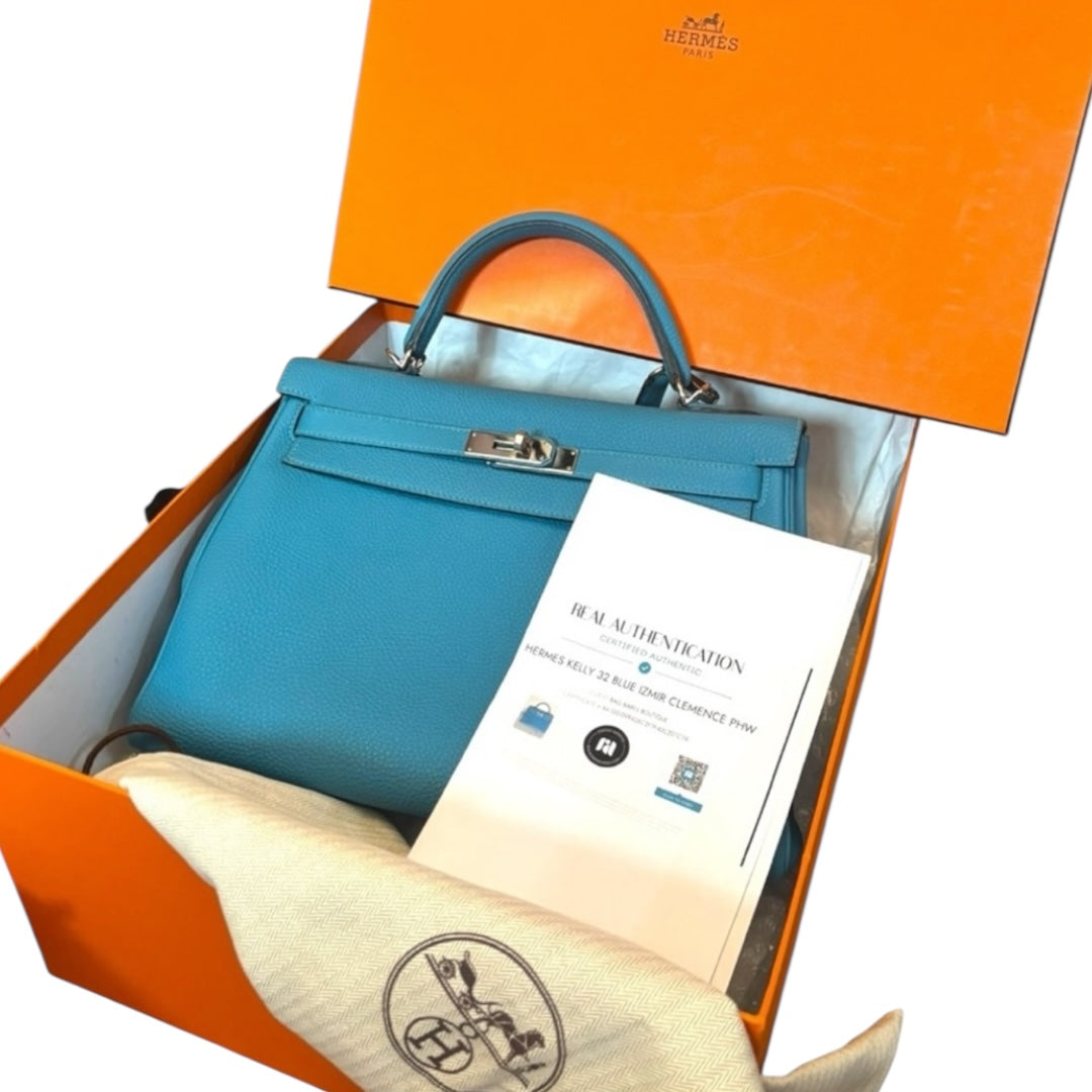 Hermes Kelly 32 BLUE IZMIR CLEMENCE