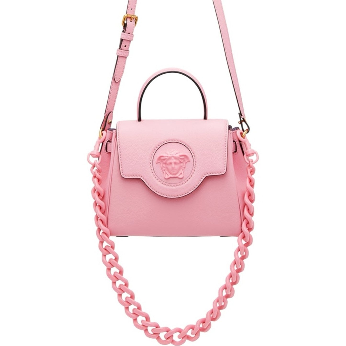 Versace Baby Pink Leather Top Handle Bag NWT
