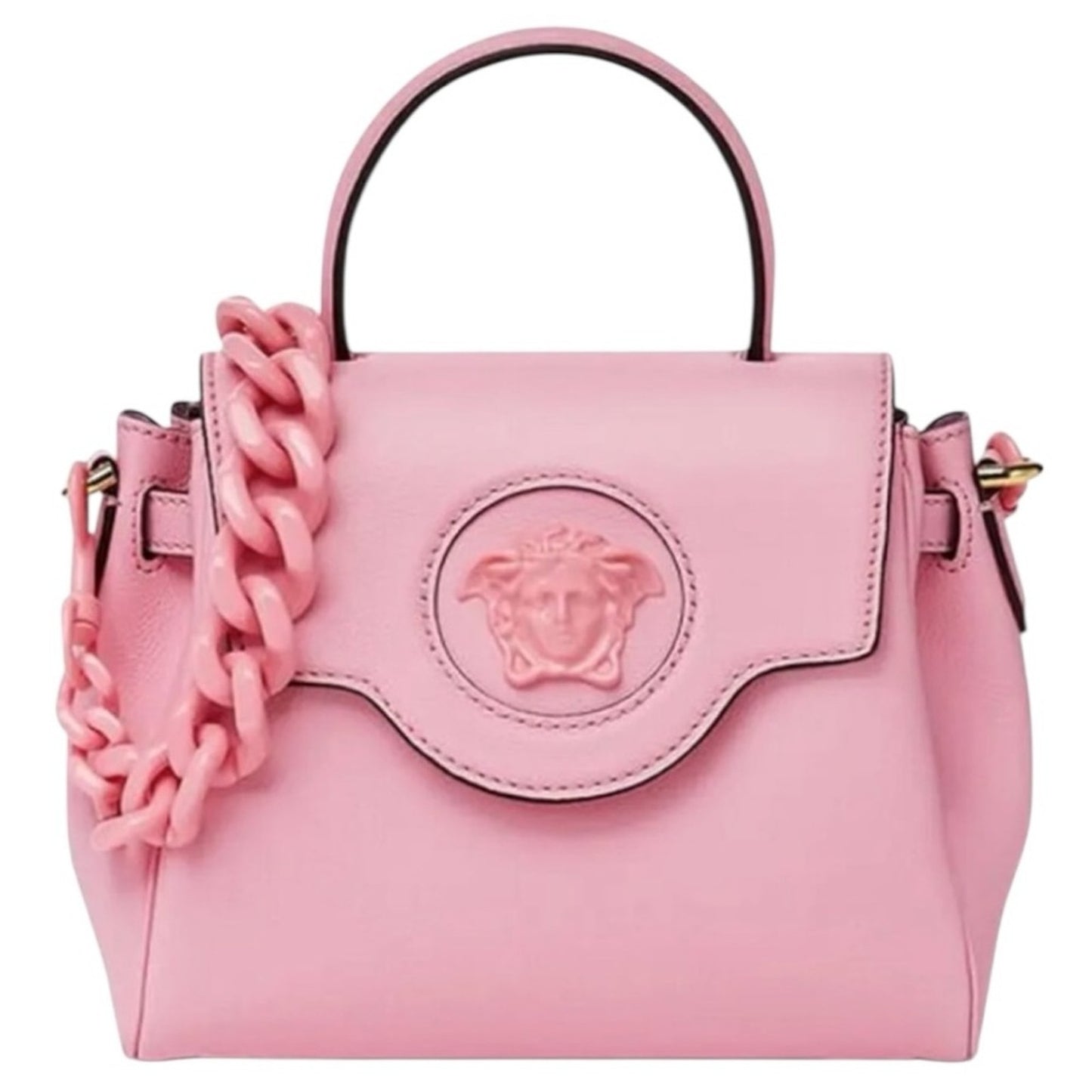 Versace Baby Pink Leather Top Handle Bag NWT
