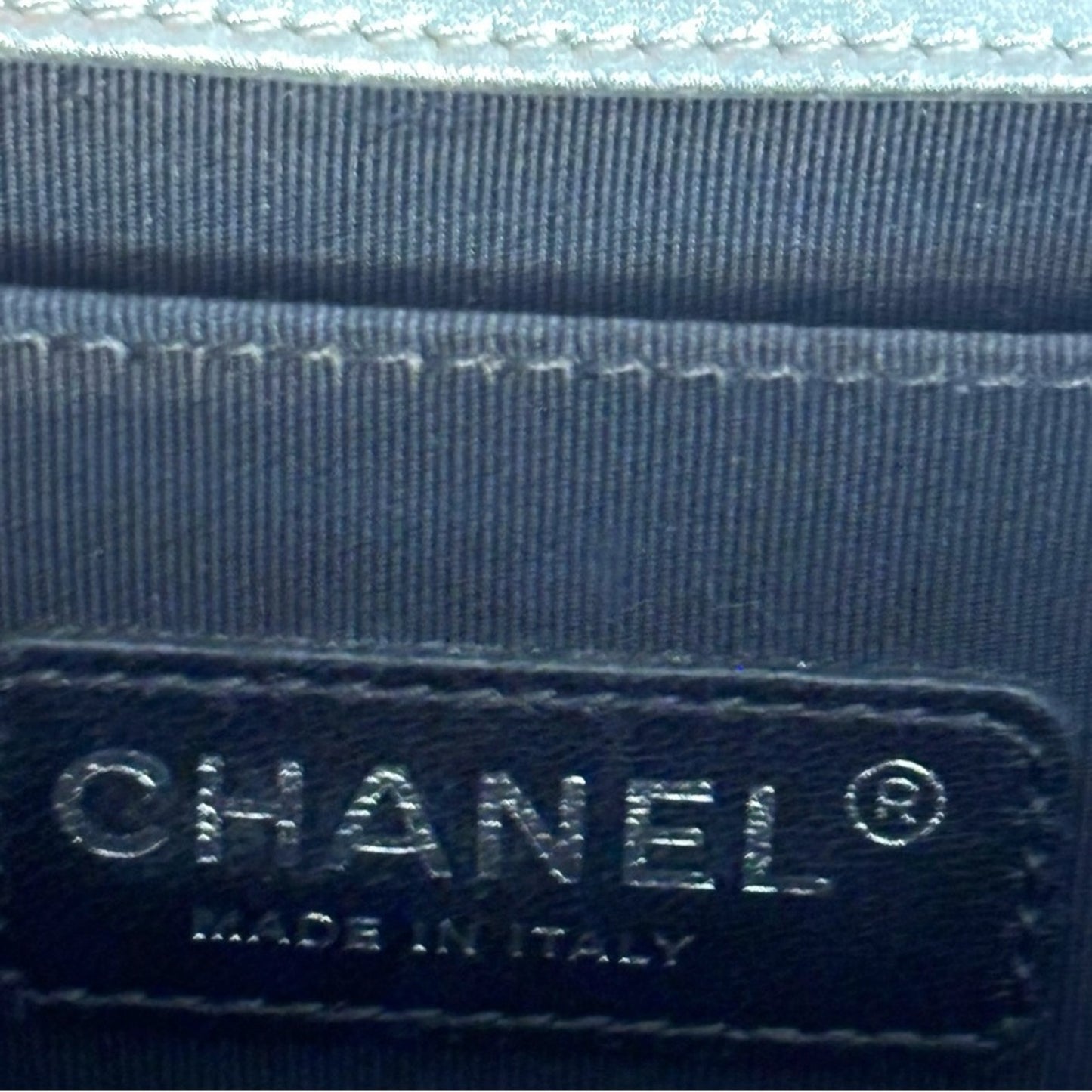 CHANEL Metallic Gold Quilted Boy Bag Crossbody with COA