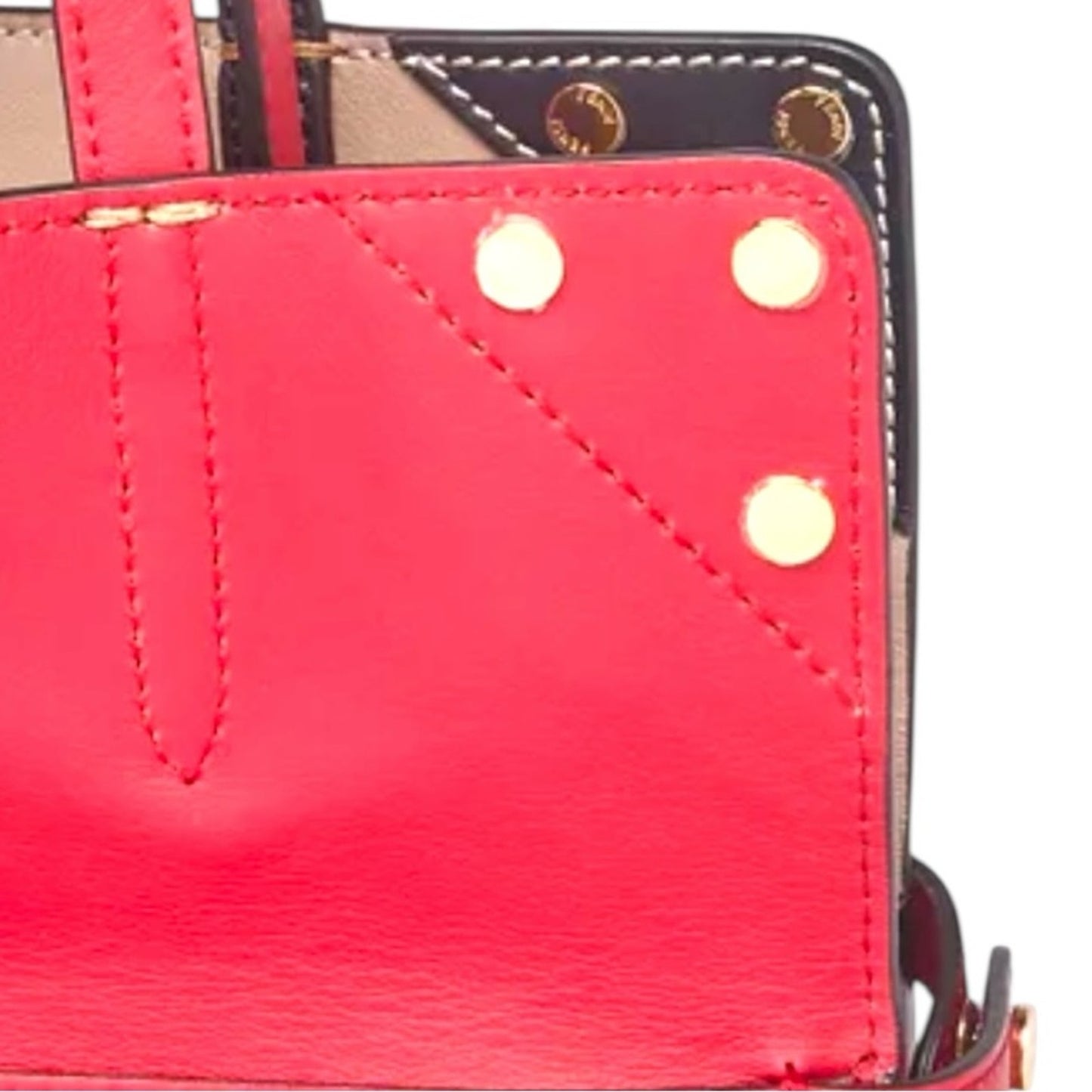 Fendi RARE & DISCONTINUED Grace Medium Flip Bag Red Tri-Color Leather