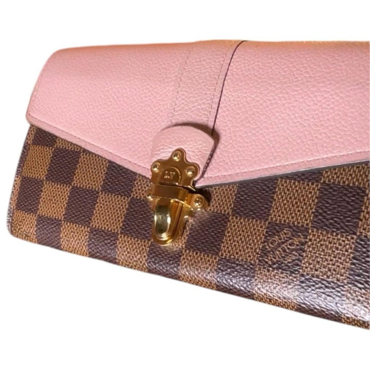 Louis Vuitton Damier Abene Portefeuille Clapton Long Wallet Magnolia Pink Brown