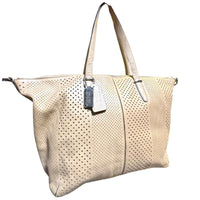Coach Tan Perforated Tote Bag