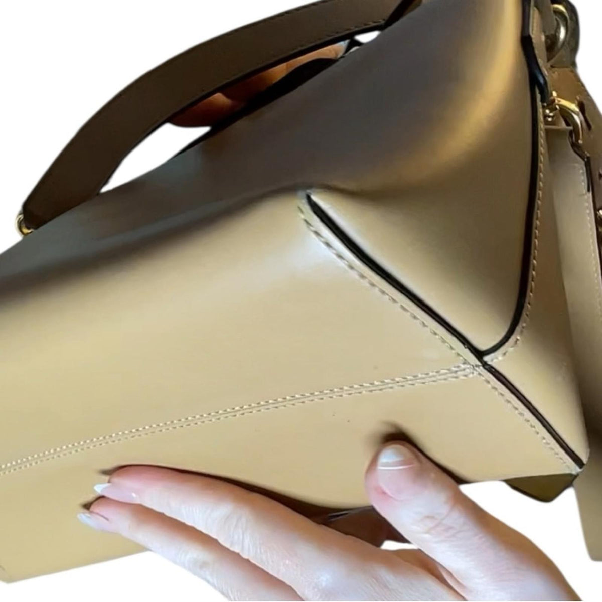 Fendi By The Way Medium Logo Python-Trim Leather Satchel Tan