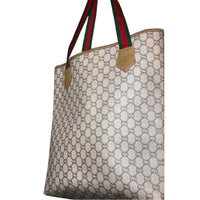 GUCCI Plus Vintage GG Supreme Tote Bag Beige Brown Canvas