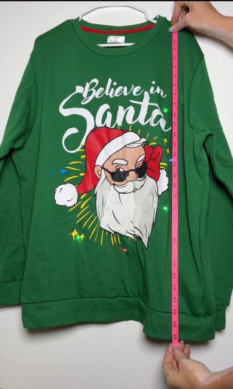 Holiday Time Green crewneck sweatshirt size XL skuM