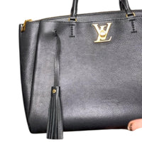Louis Vuitton Calfskin Lockmeto Tote Black gold hardware