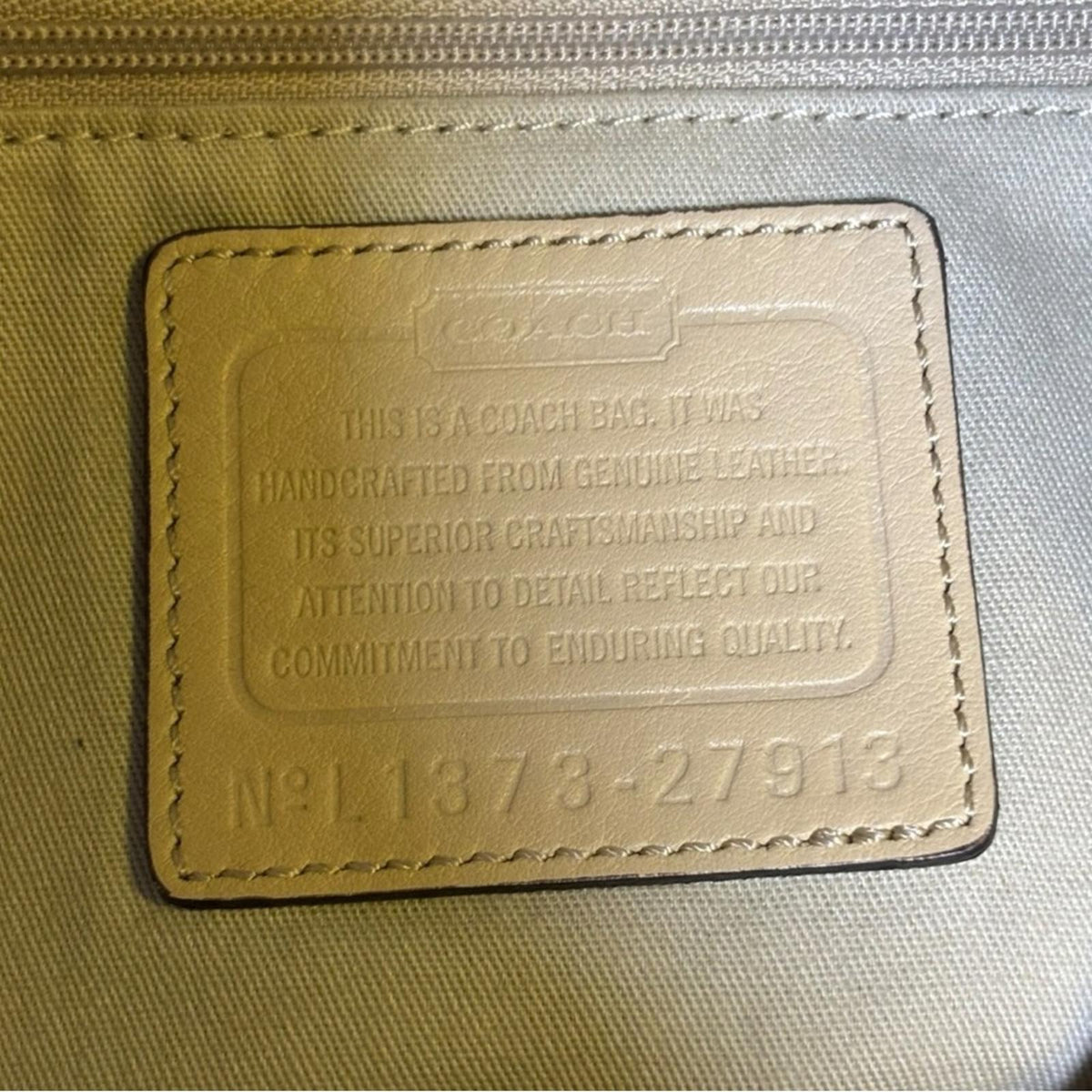 Coach Tan Perforated Tote Bag