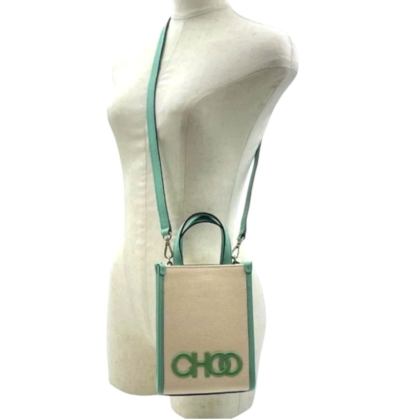 Jimmy Choo Mini Tote Crossbody – Antique Jade NWT full inclusion