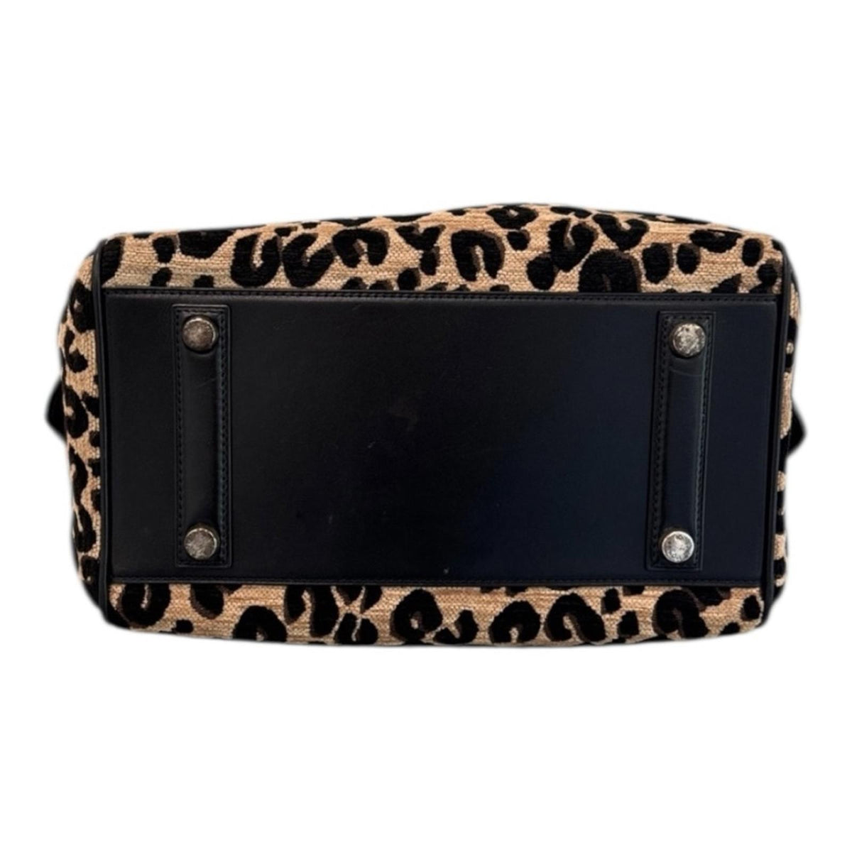 Louis Vuitton Limited Edition Leopard Velvet Speedy 30 Bag Black Leather Trim