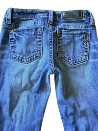 Miss Me Girls Size 14 Skinny Blue Jeans skuO