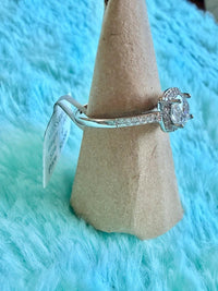 1.0CT Moissanite Ring 925 Sterling Silver Size 9 Sku009