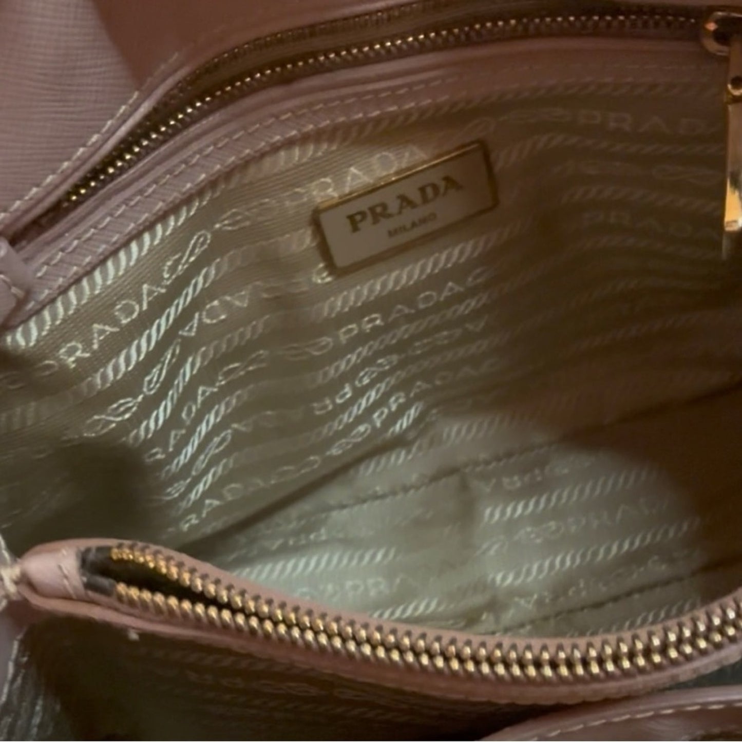 Prada Small Saffiano Lux Promenade Bag  Blush Pink