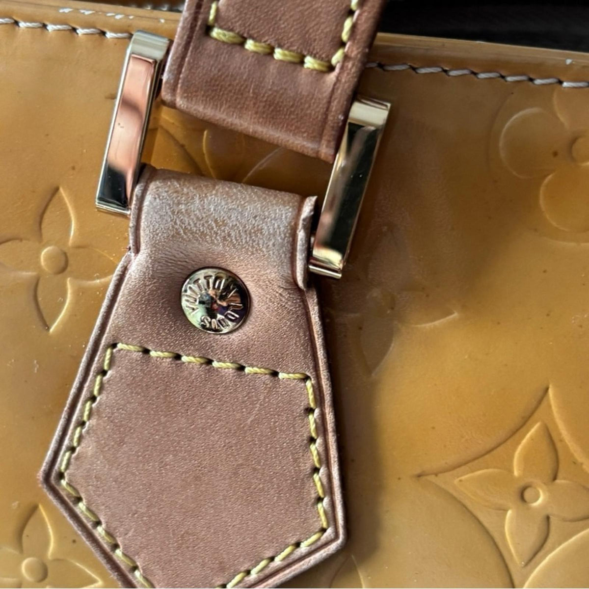 Louis Vuitton Houston Yellow Monogram Vernis Tote