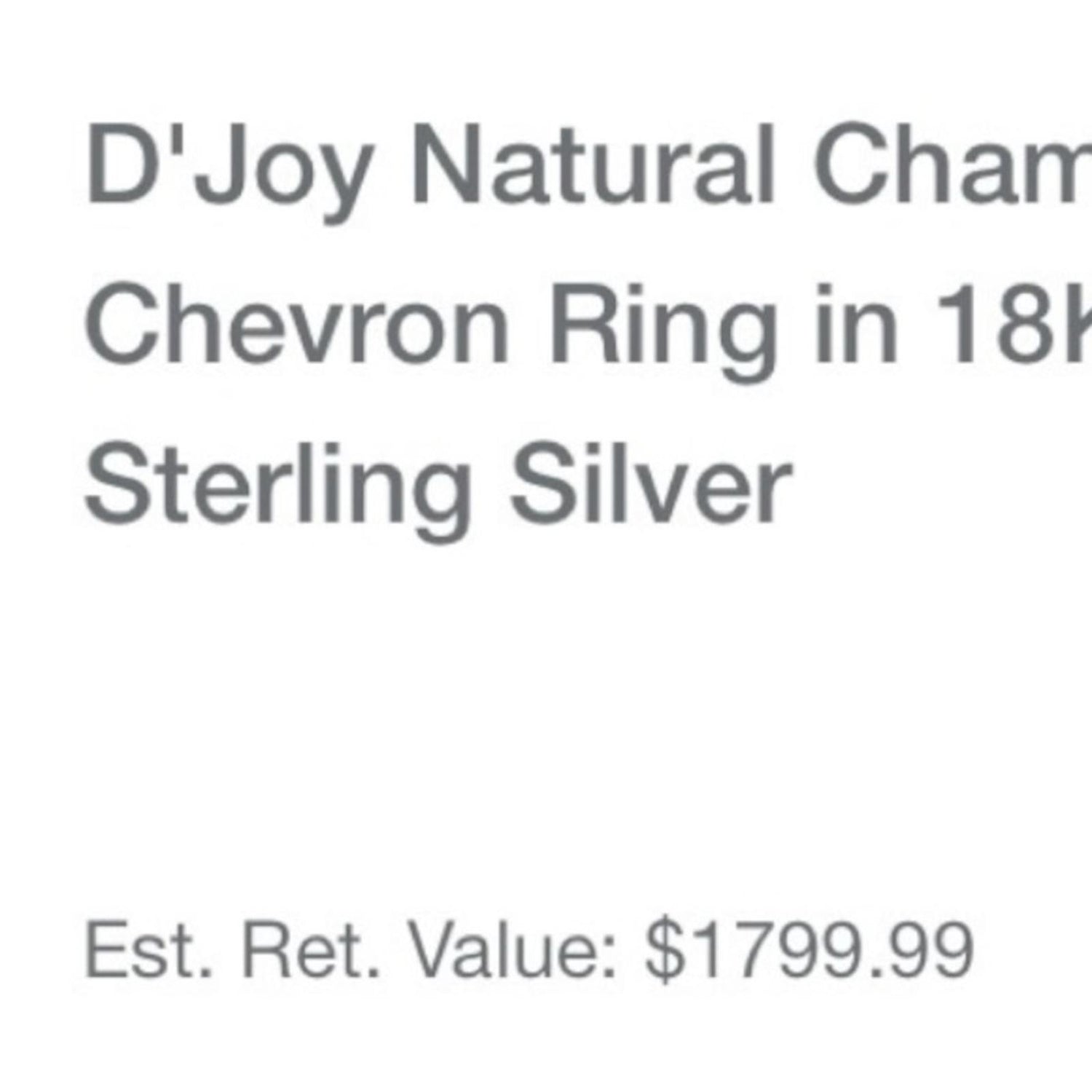 Champagne Diamond Wishbone Ring 0.90ctw 18K Rose Gold Over Sterling Silver