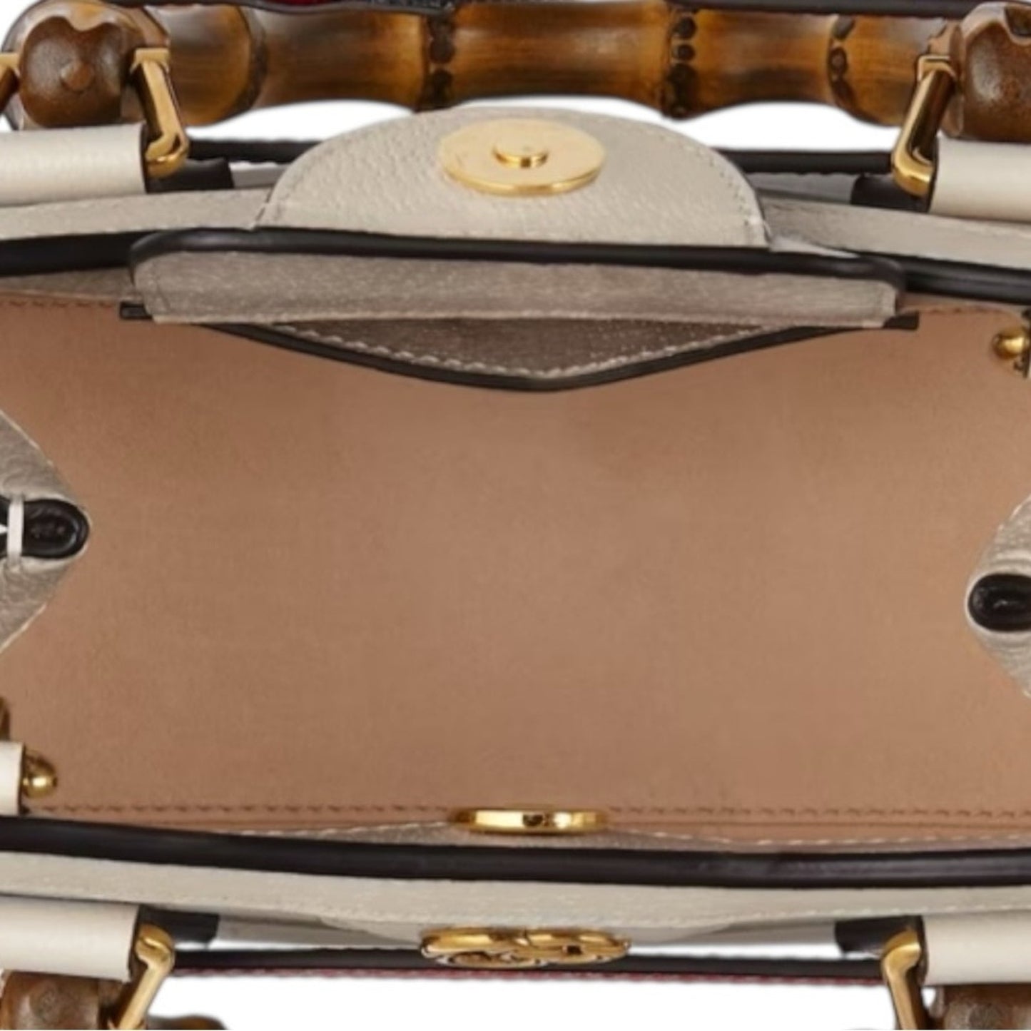Gucci Diana Mini Tote Bag Cream Leather with Bamboo Handles