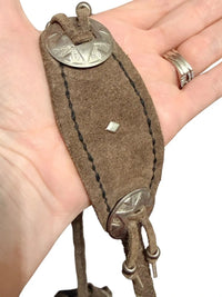 Vintage Boho Genuine Suede Fringe Crossbody Bag