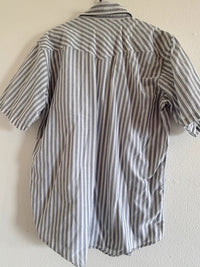 Vintage Williams Bay Men’s L Striped Shirt Short Sleeve Pearl Snap sku1059