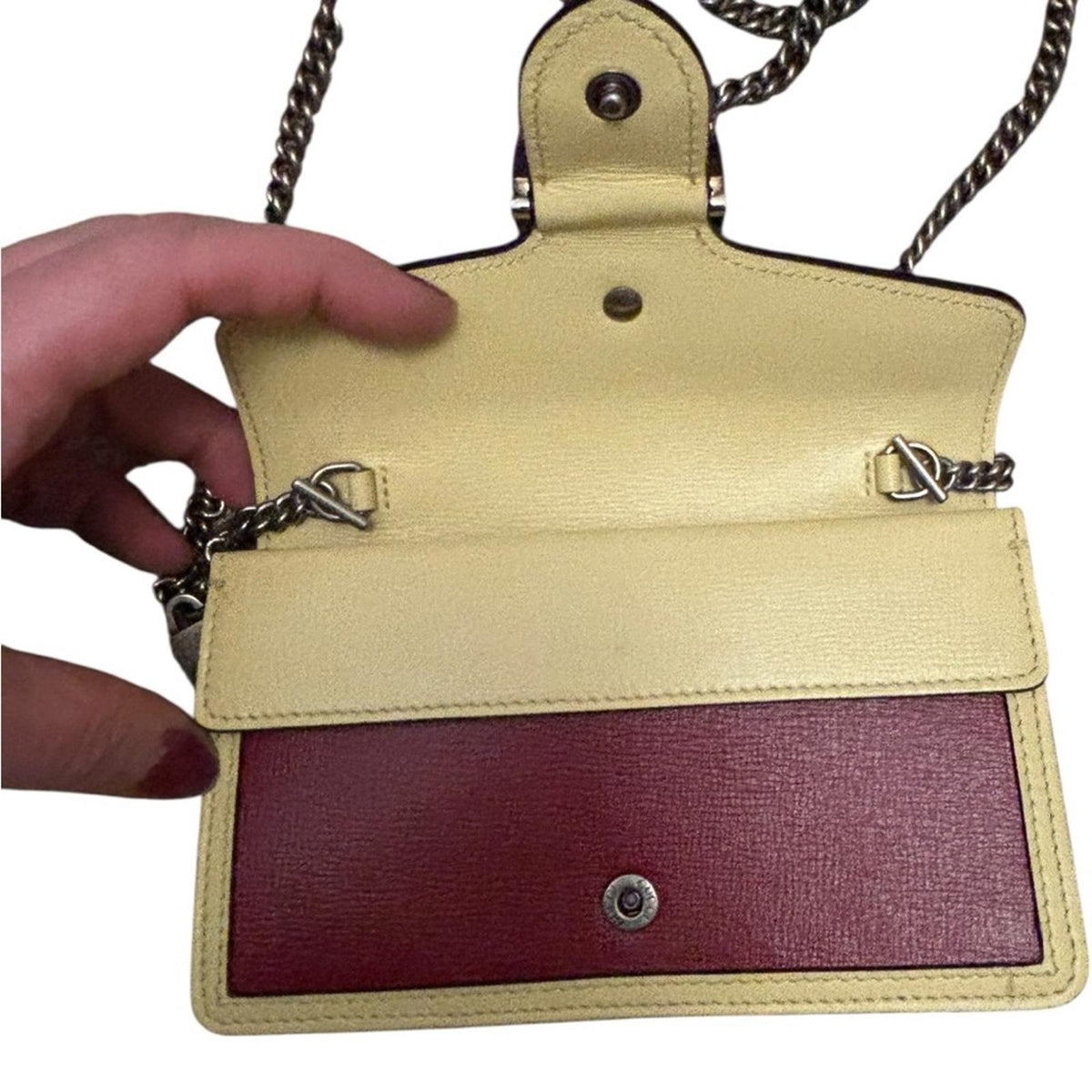 Gucci Dionysus Super Mini Leather Shoulder Bag Tricolor Red Yellow Blue