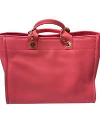 Chanel 22S Large Deauville Shopper Pink Lambskin with Pouch