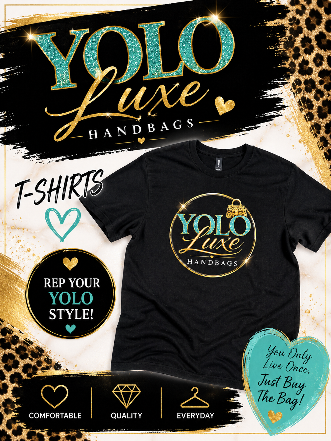 YOLOLuxe Handbags T-Shirt
