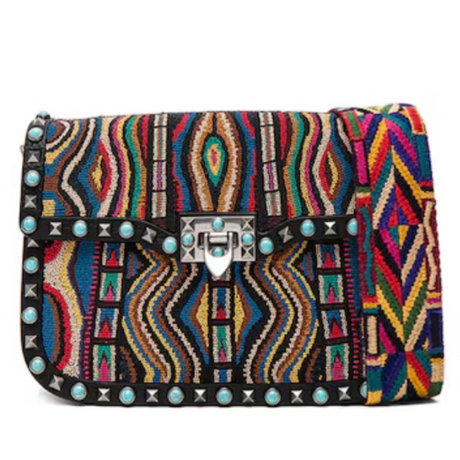 Valentino Garavani Rockstud Beaded Santeria Shoulder Bag NWT