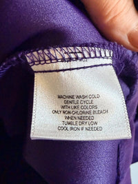 Jaclyn Smith Classic Purple Button Suede Jacket Blazer Large skuO