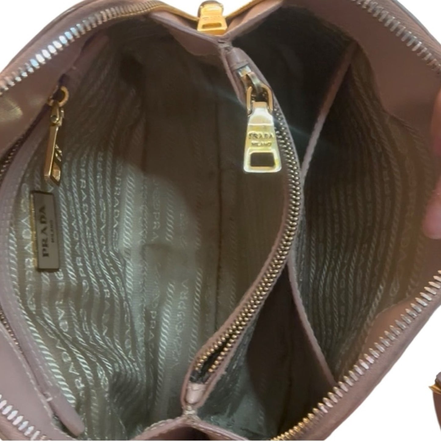 Prada Small Saffiano Lux Promenade Bag  Blush Pink