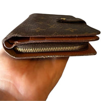Louis Vuitton Porte-Papier Zippé Monogram Wallet Brown