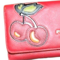 Prada Saffiano Leather Cherry Wallet Red