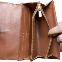 Louis Vuitton Sarah Wallet Monogram Canvas Brown w/Box & COA