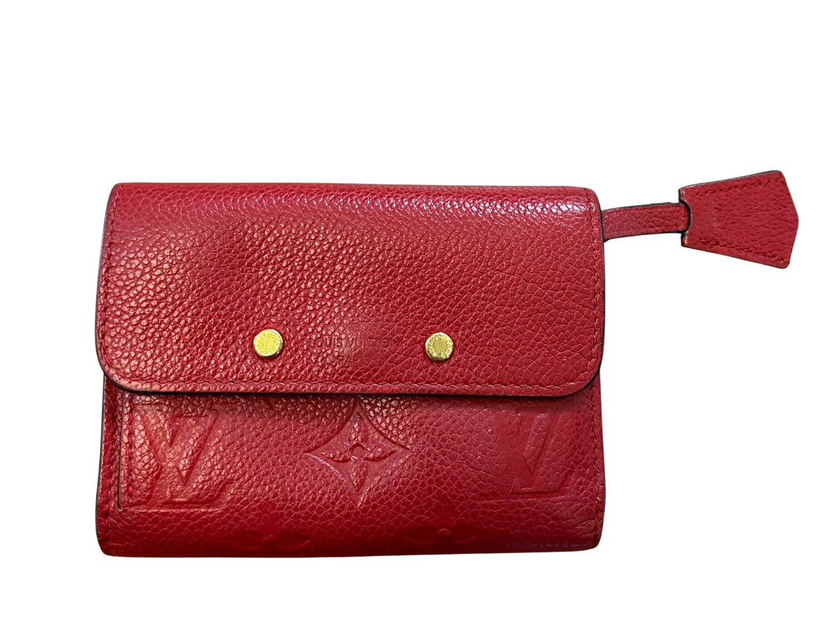 Louis Vuitton Portefeuille Pont Neuf Red Compact Wallet