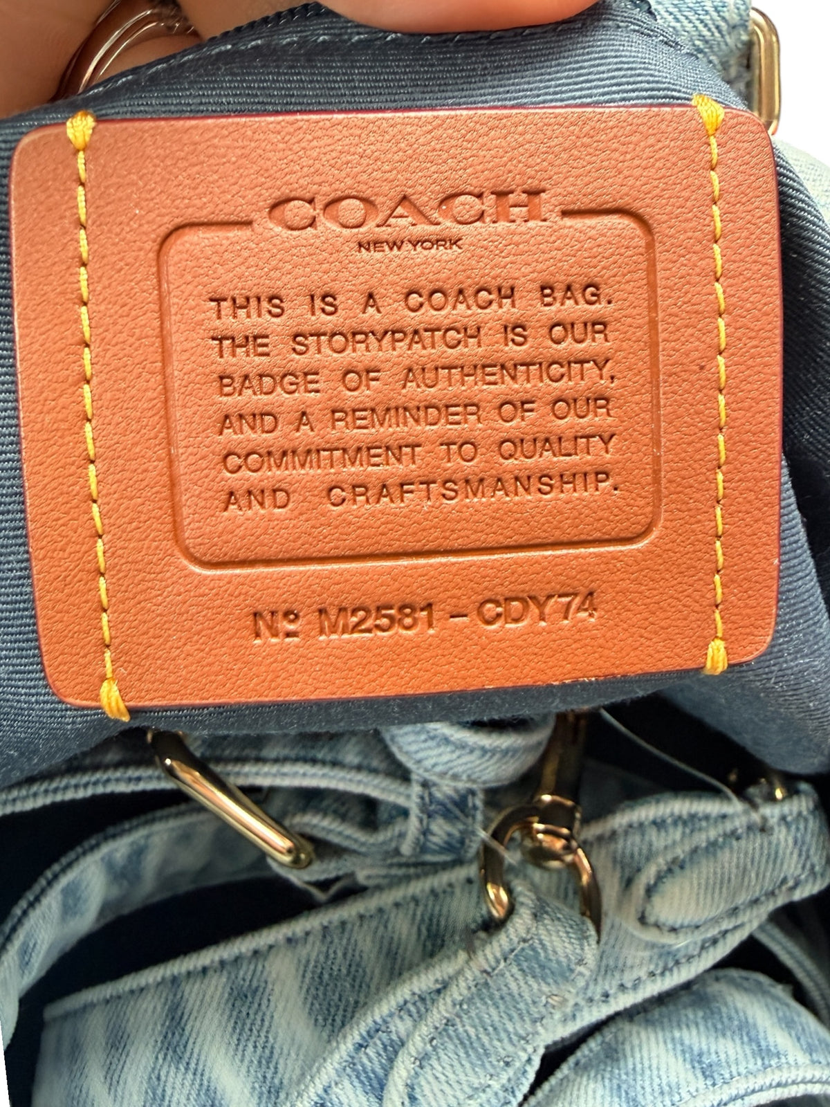 Coach Denim Rowan Crossbody NWOT