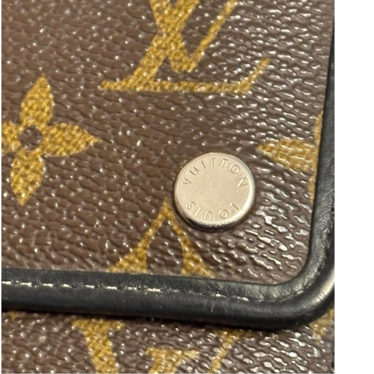 Rare Louis Vuitton Monogram Macassar Tri-Fold Wallet Brown and Black