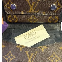 Rare Louis Vuitton Monogram Macassar Tri-Fold Wallet Brown and Black