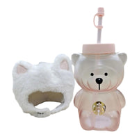 Starbucks Winter Bear 19oz Glass Straw Cup Tumbler new with tags