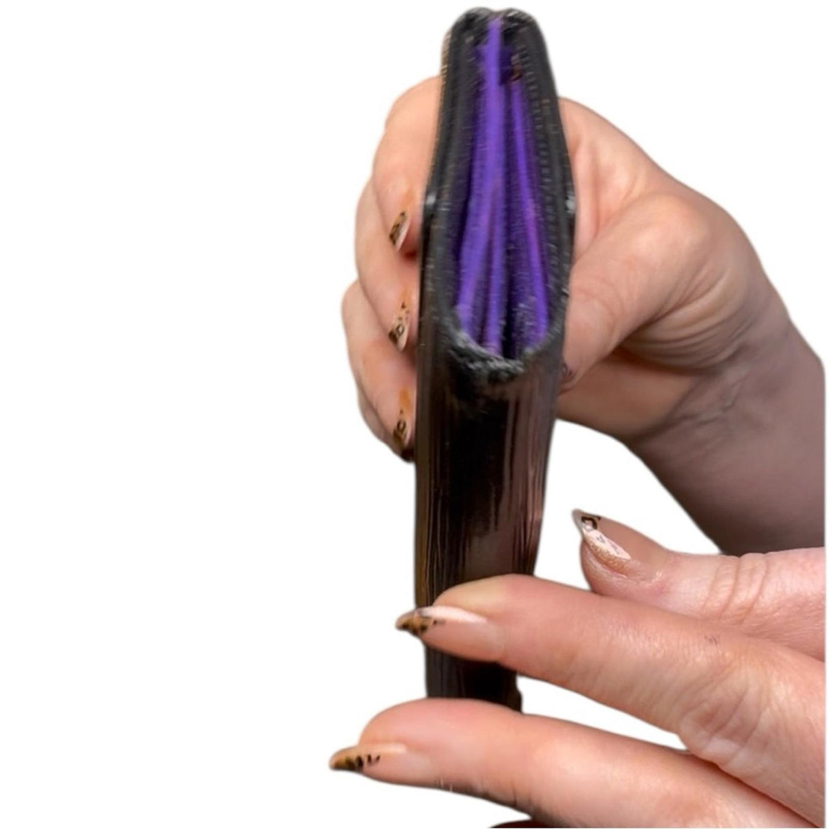 Louis Vuitton Vintage Elise Wallet Black Epi Leather Purple Interior