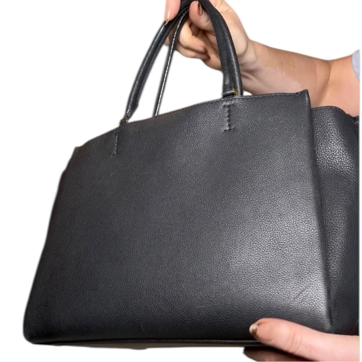 Louis Vuitton Calfskin Lockmeto Tote Black gold hardware