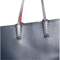 Christian Louboutin Cabata East West Tote Leather Large Navy Blue with Pouch