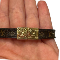 Louis Vuitton Reversible Monogram and Red Gold LV Circle Bracelet