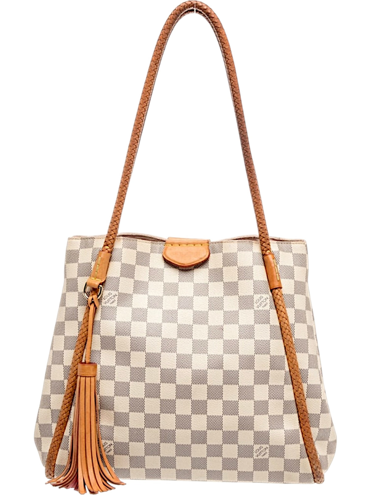 Louis Vuitton Damier Azur Braided Tassel Tote