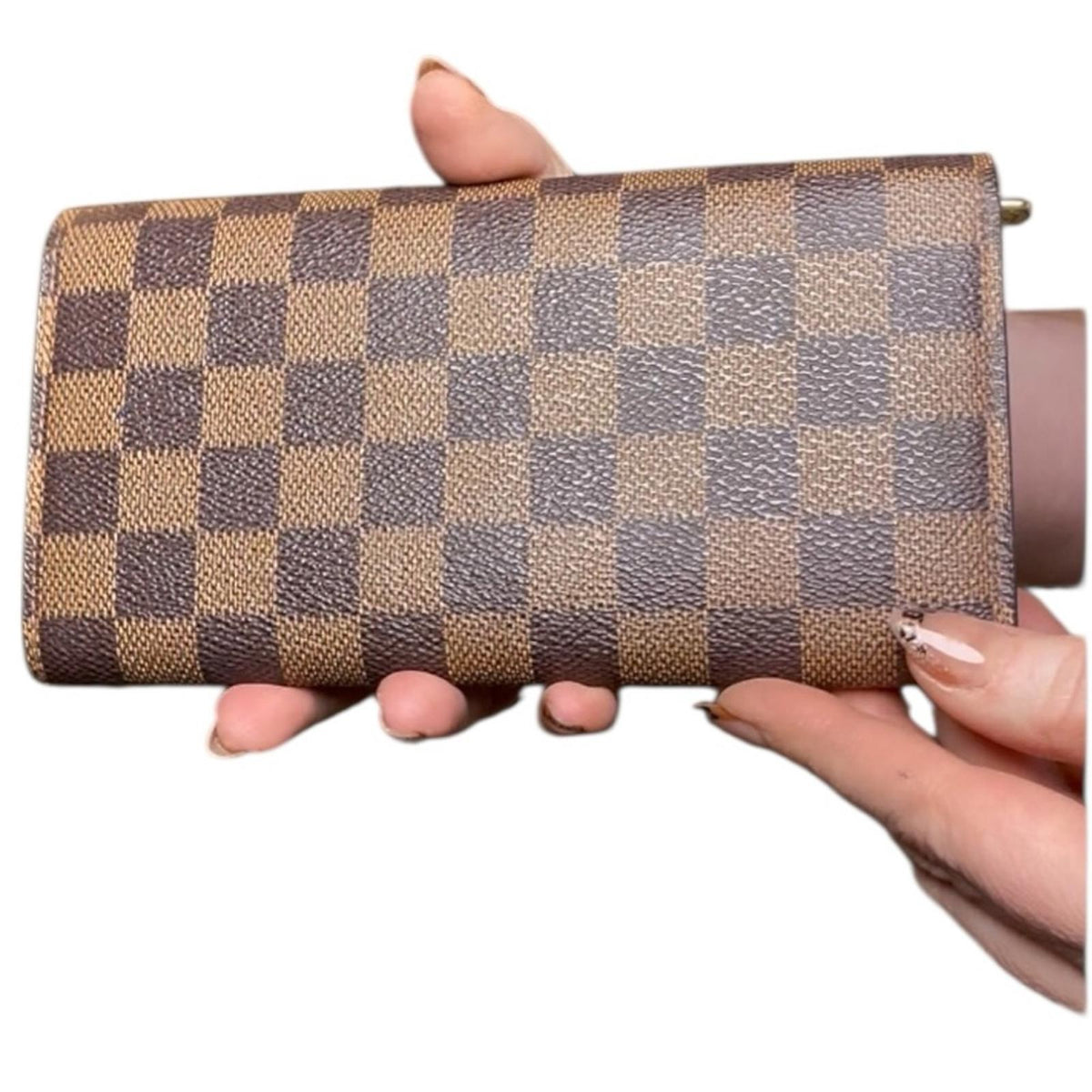 Louis Vuitton Damier Ebene Sarah Wallet w/ Box & COA