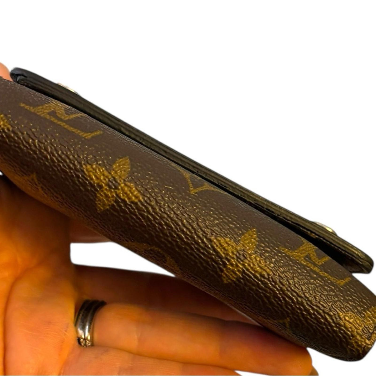 Rare Louis Vuitton Monogram Macassar Tri-Fold Wallet Brown and Black