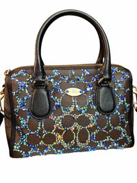 Coach Signature Mini Bennett Crossbody Custom Bedazzled w/ rhinestones