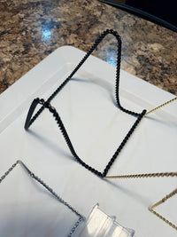 Lot of 6 Metal Wire & acrylic Display Stands Silver Gold Black skuO