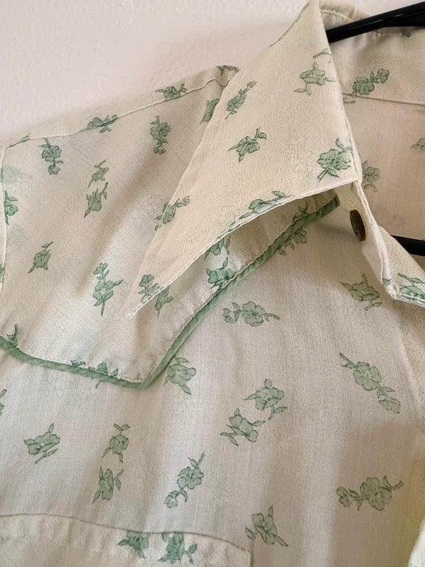 Vintage Western Pearl Snap Shirt Size 16 Large Sku1056